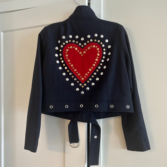 Free People Navy Blue Studded Jacket - Sample! Not yet available online! - Picture 2 of 6